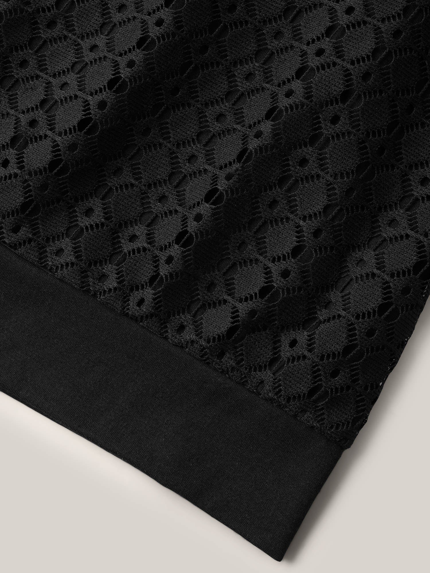 2-in-1 Cut-Out Plain Knit Top