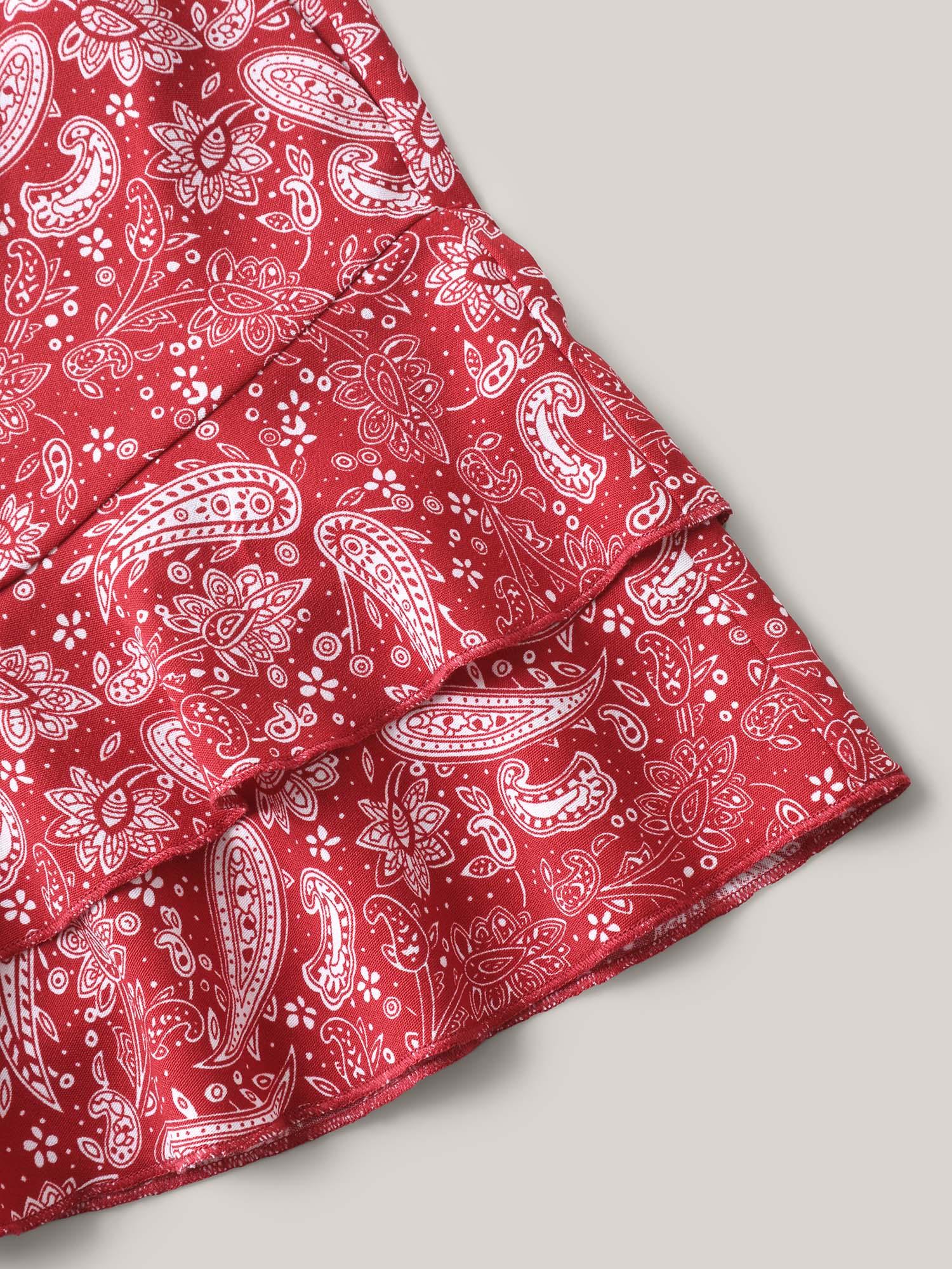 Paisley Print Flared Wide-Leg Shorts