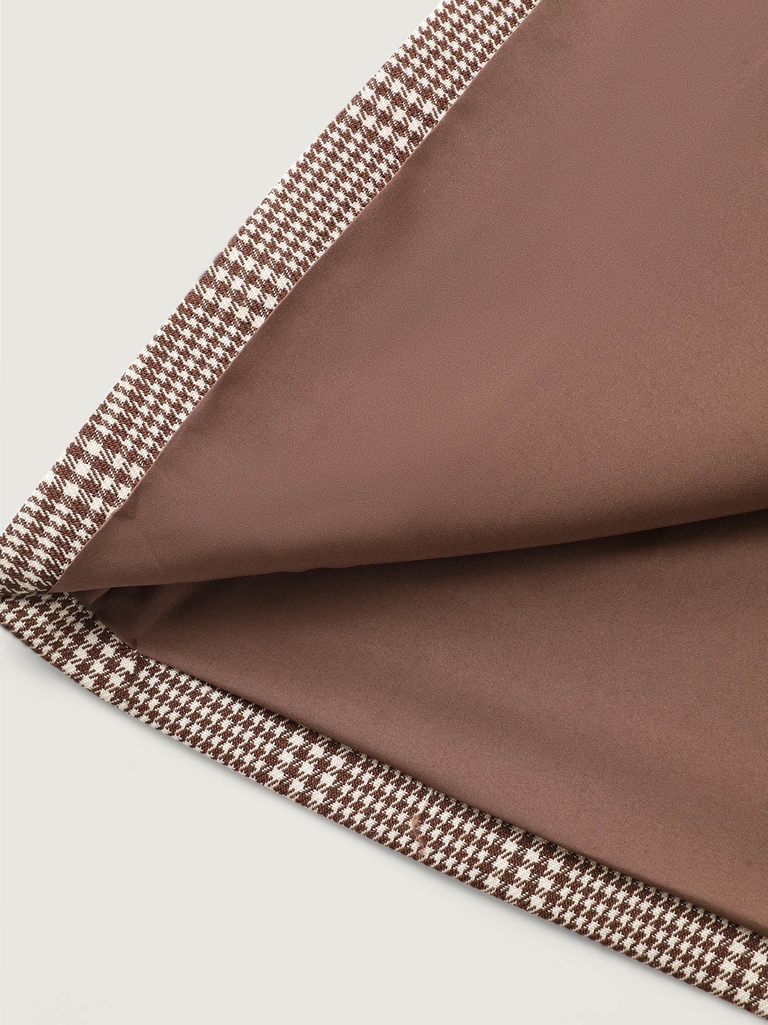 Plaid Pattern Gathered Sleeve Button Blazer