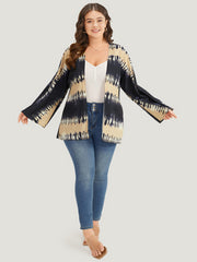 Halloween Tie Dye Print Open Front Kimono