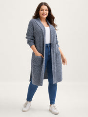 Shawl Collar Heather Pocket Knit Cardigan