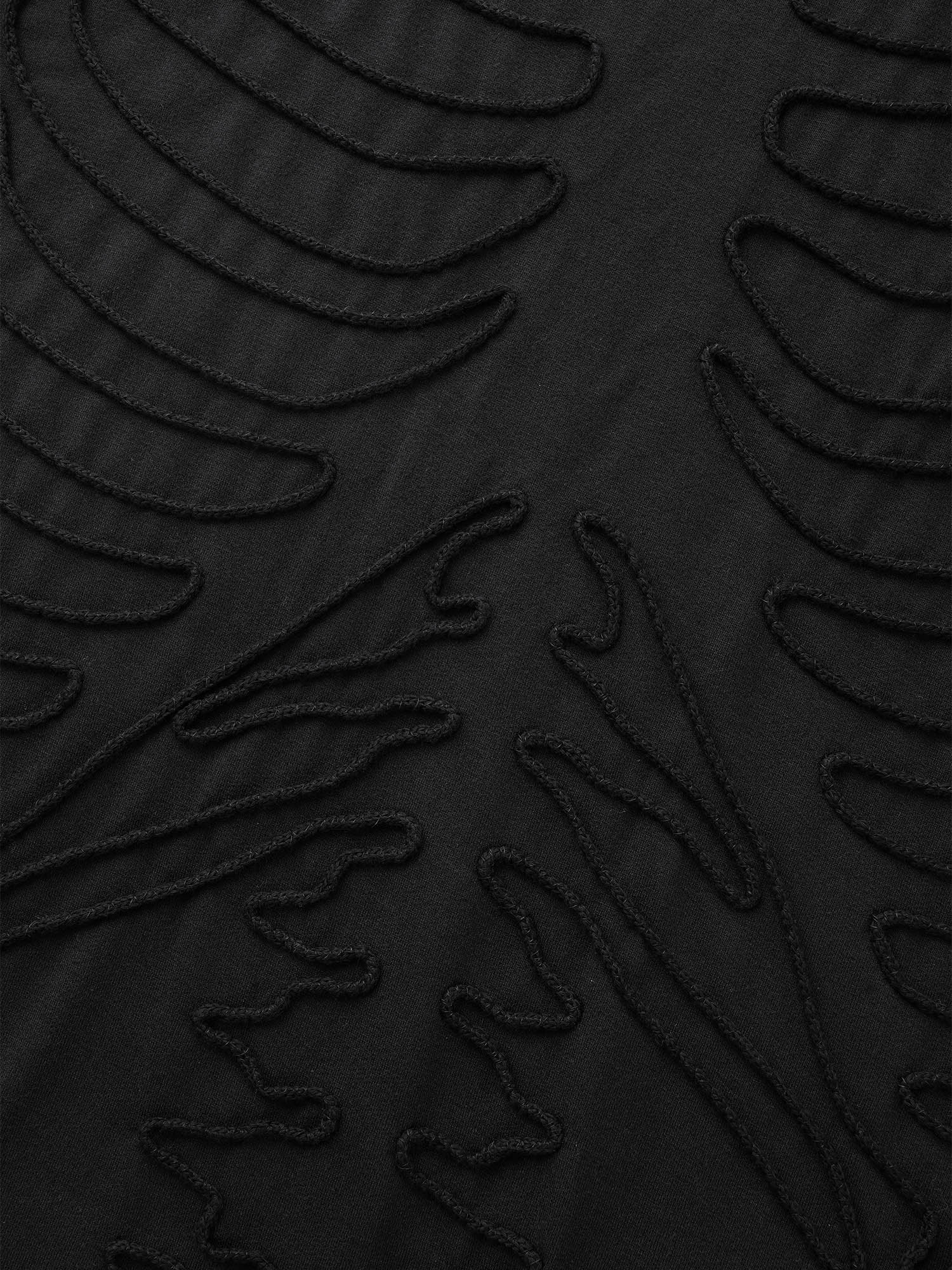 Skeleton Embroidered Crew Neck Sweatshirt