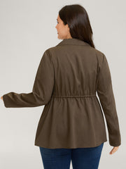 Adjustable Waistline Relaxed Fit Blazer