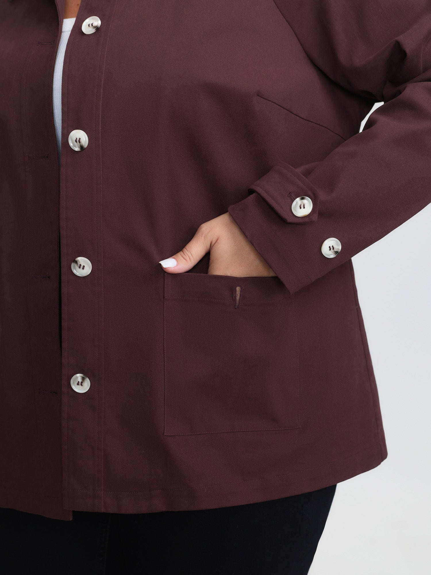 Color Contrast Relaxed-Fit Pockets Jacket