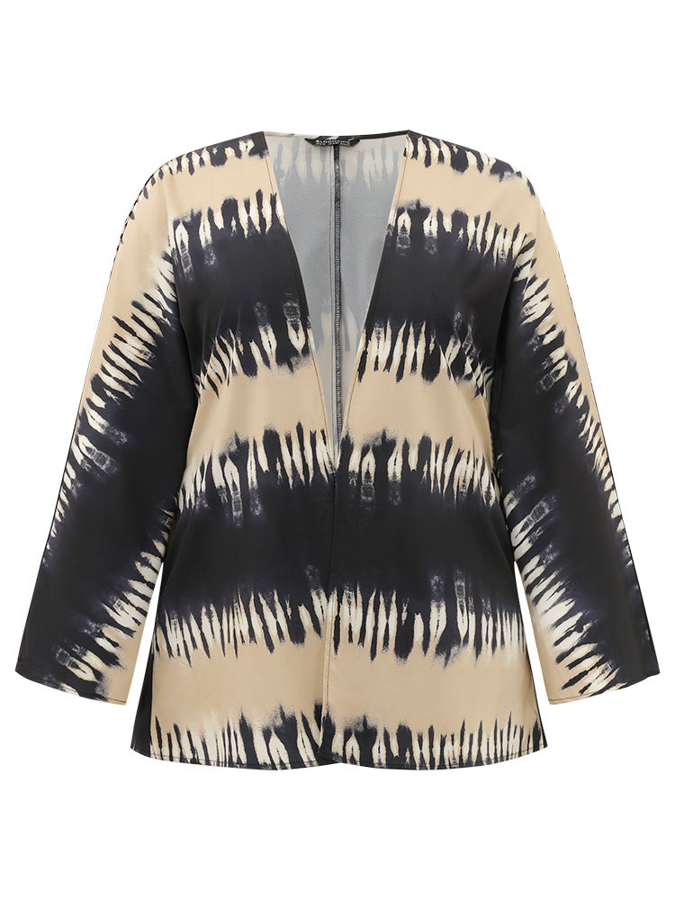 Halloween Tie Dye Print Open Front Kimono