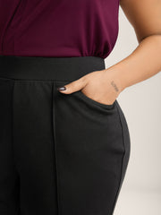 Seamed Bootcut Mid-Rise Pants