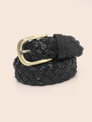 Solid Pin Buckle Woven Belt