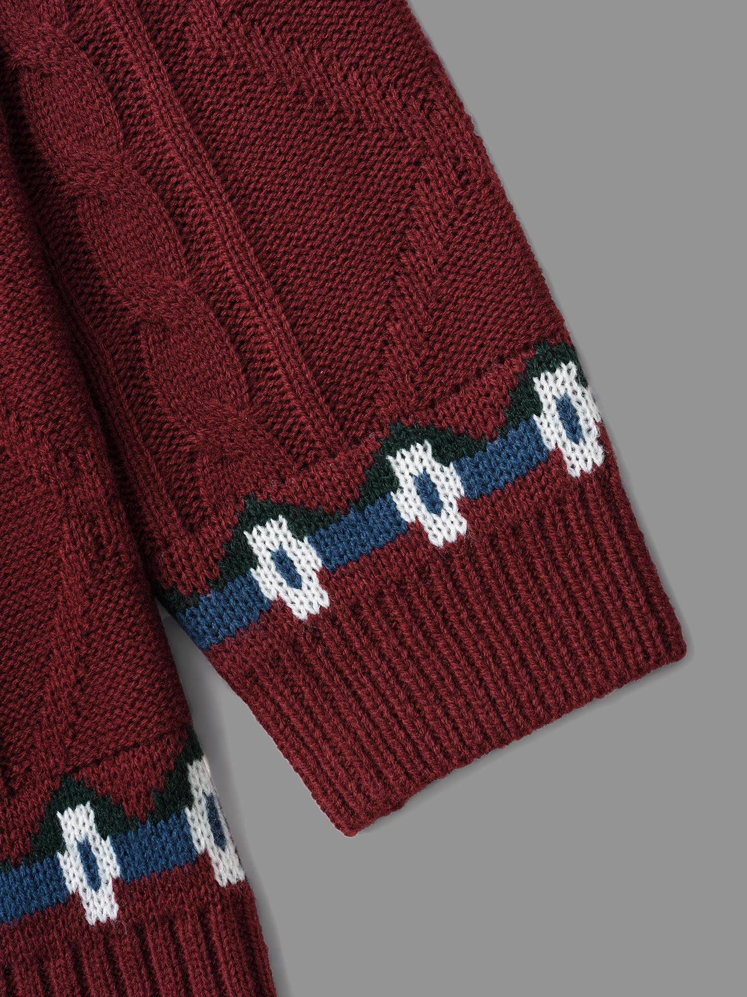 Festive Fair Isle Cable Knit Pullover