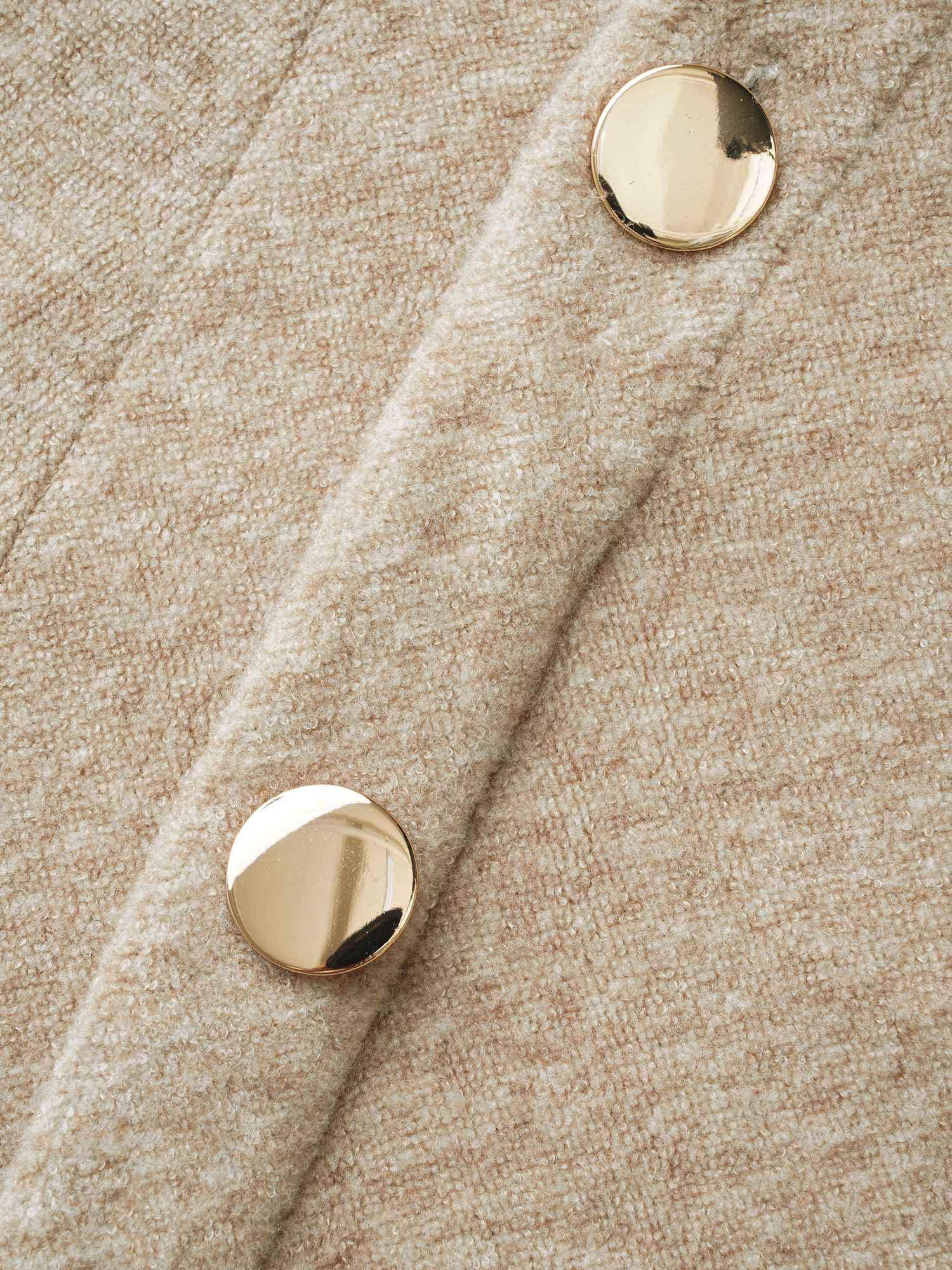 Airy Cozy Button Bodice Placket Midi Dress