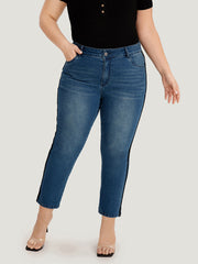 Glitter Patchwork High Rise Very Stretchy Jeans