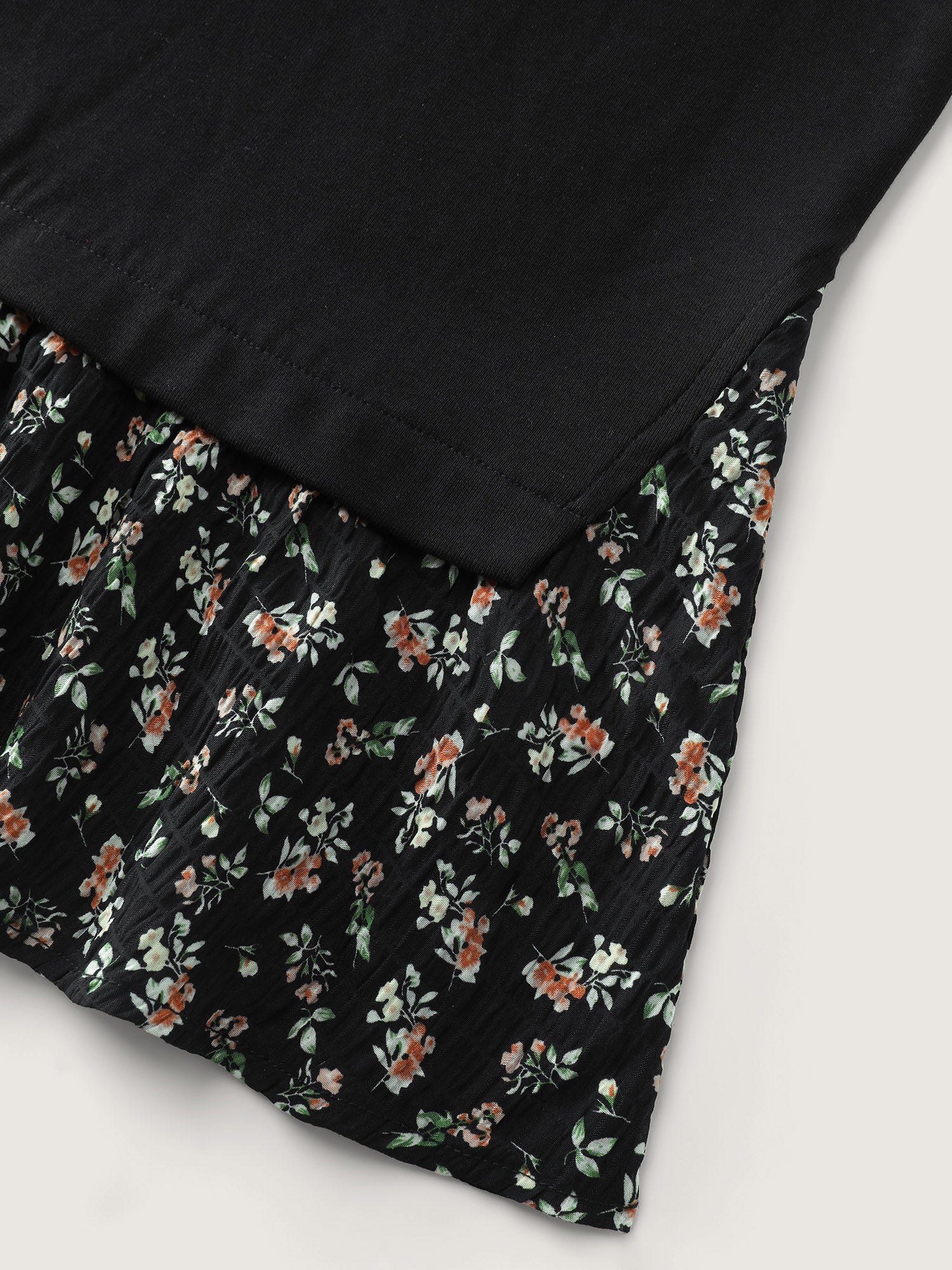 2-in-1 Floral Print Knit Top