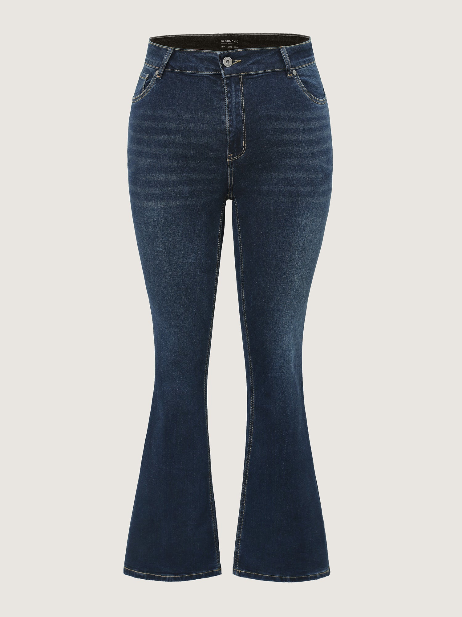 Bootcut Very Stretchy Mid Rise Medium Wash Sculpt Waist Jeans