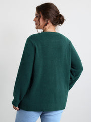 Festive Puppy Jacquard Pattern Pullover