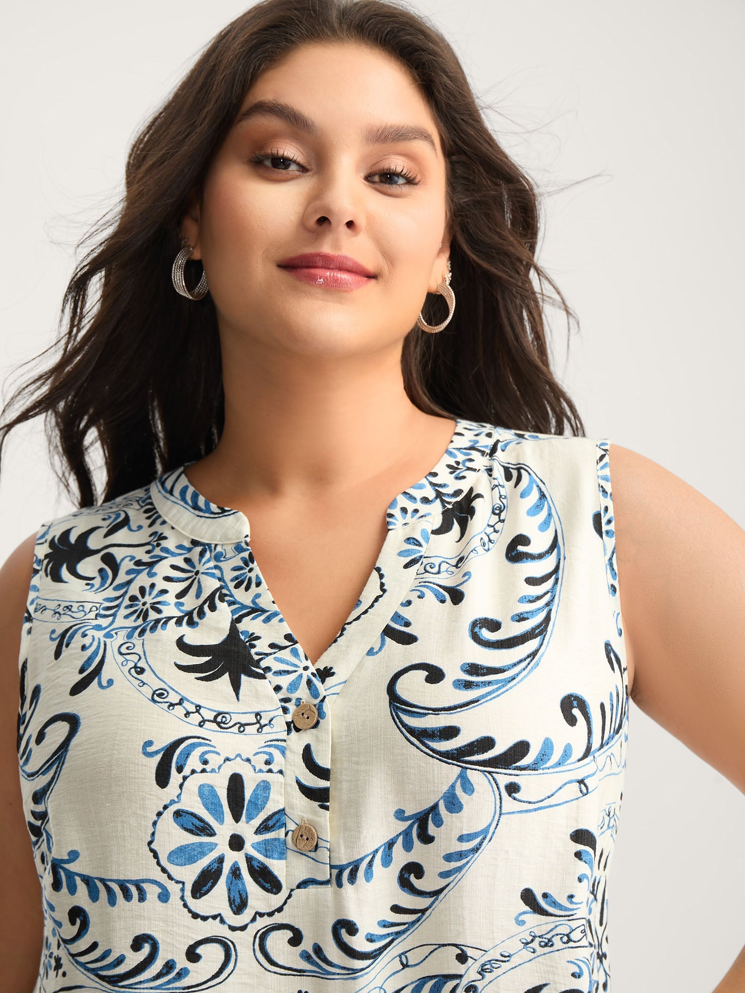 Silhouette Floral Print Tank Top