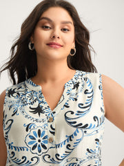 Silhouette Floral Print Tank Top