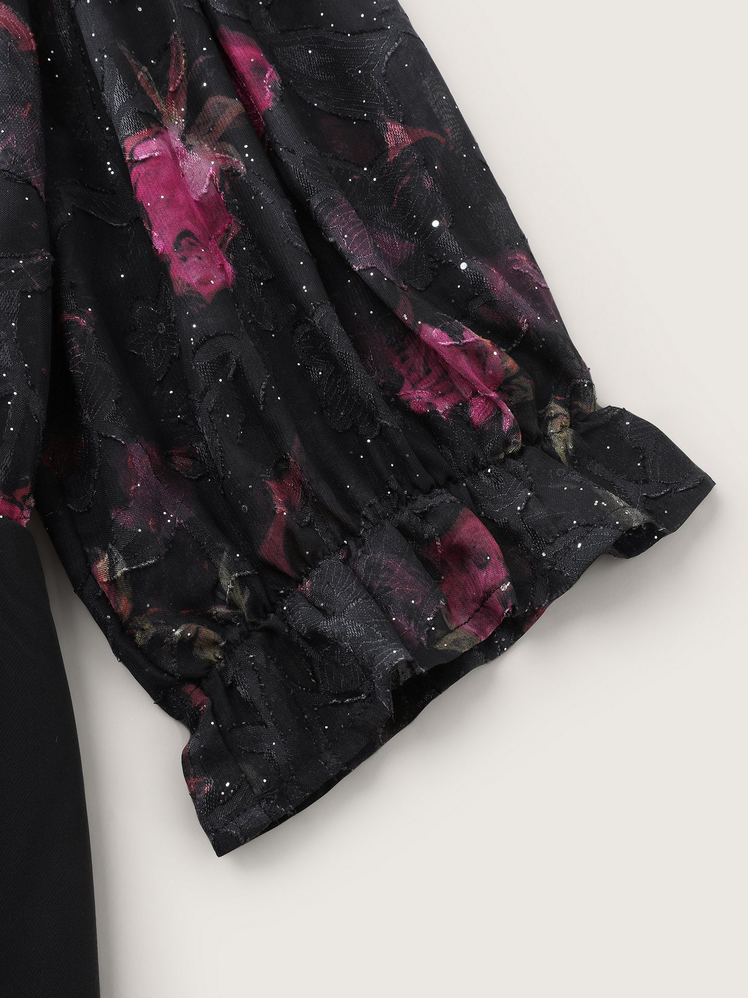 Floral Print Laser Cut Waist Tie Jumpsuit