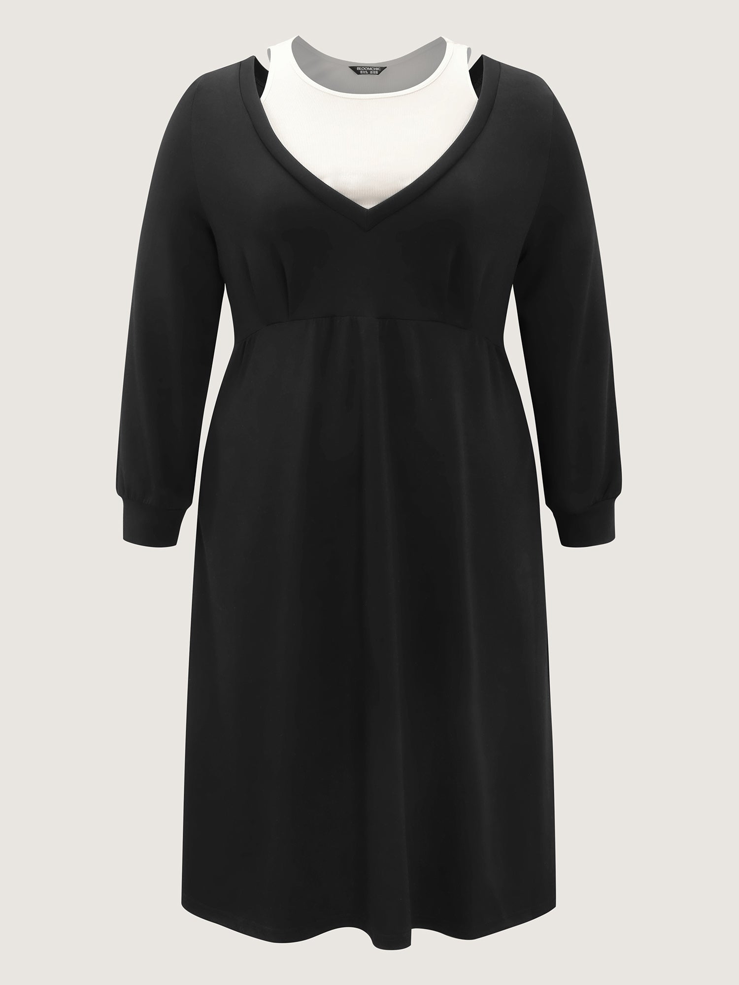 2-In-1 Supersoft Pleated Midi Dress