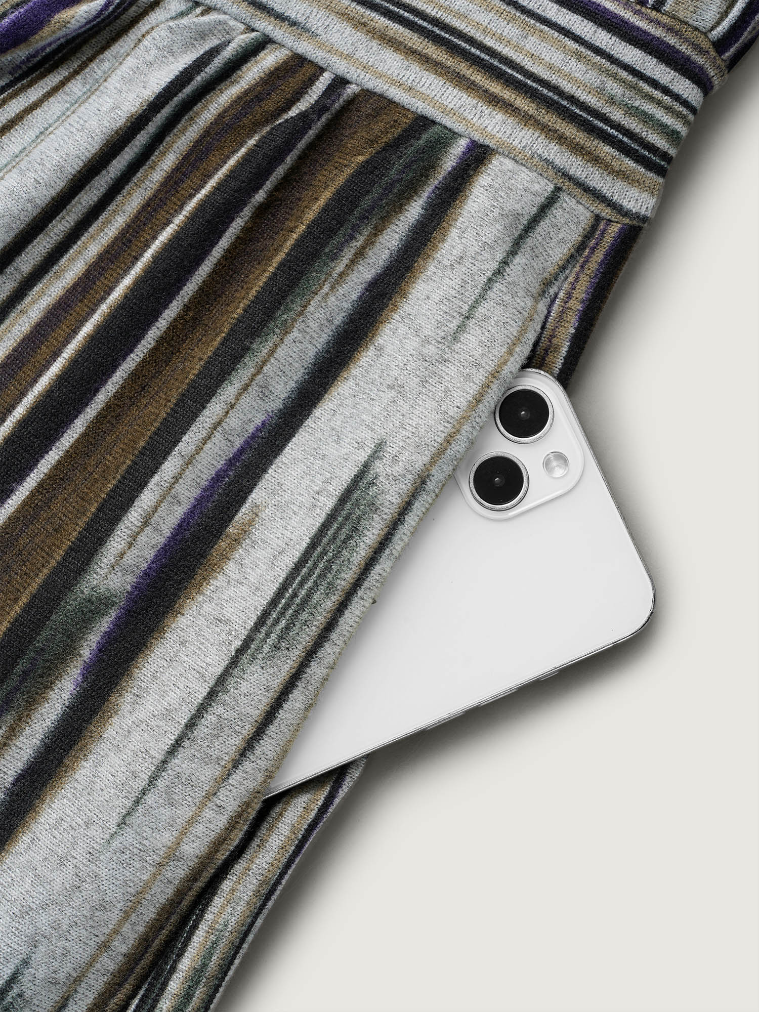 Colored Striped Open Front Waist Defining Jacket