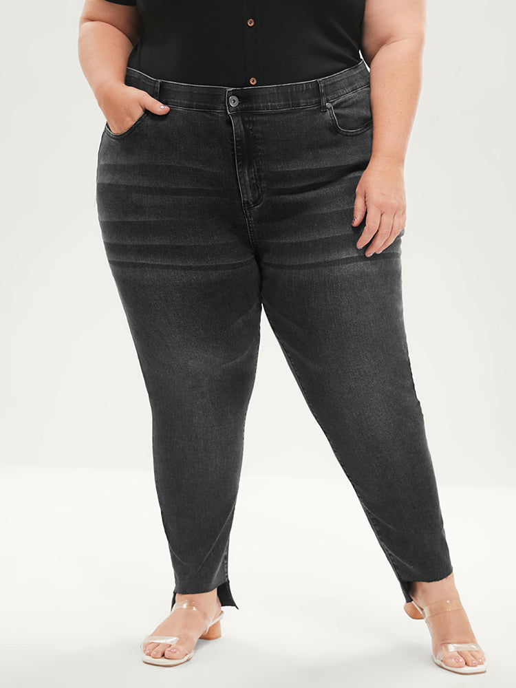 Skinny Moderately Stretchy Mid Rise Dark Wash Gap Proof Jeans