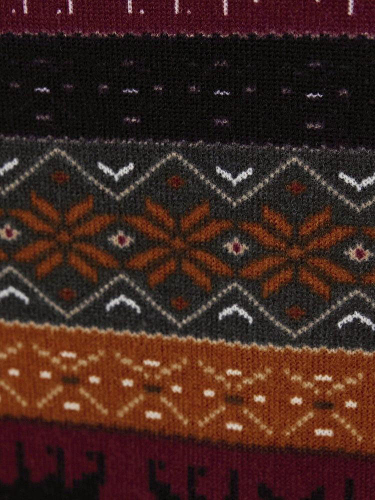 Snowflake & Elk Print Pajama Set