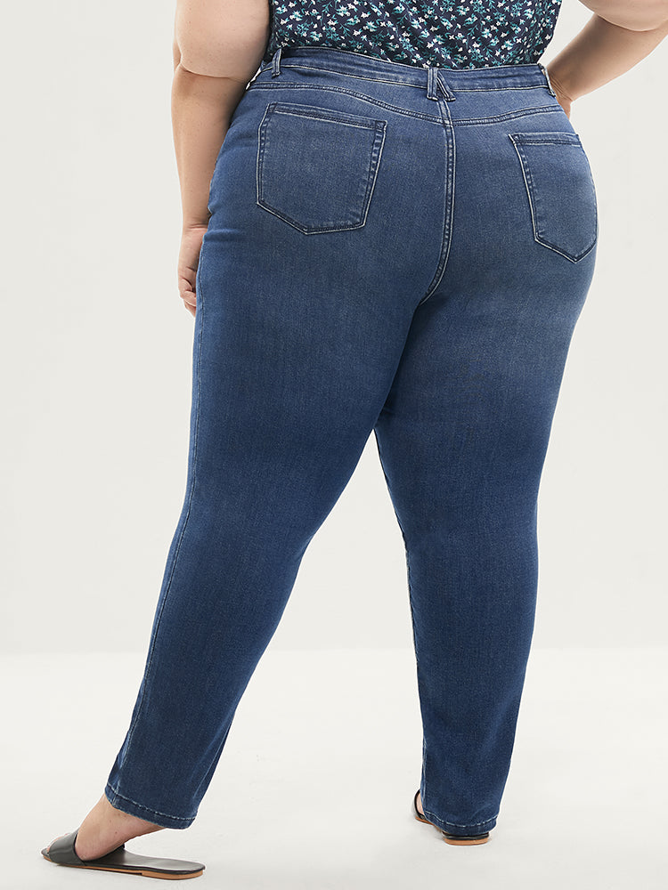 Skinny Extremely Stretchy High Rise Medium Wash Sculpt Waist Jeans