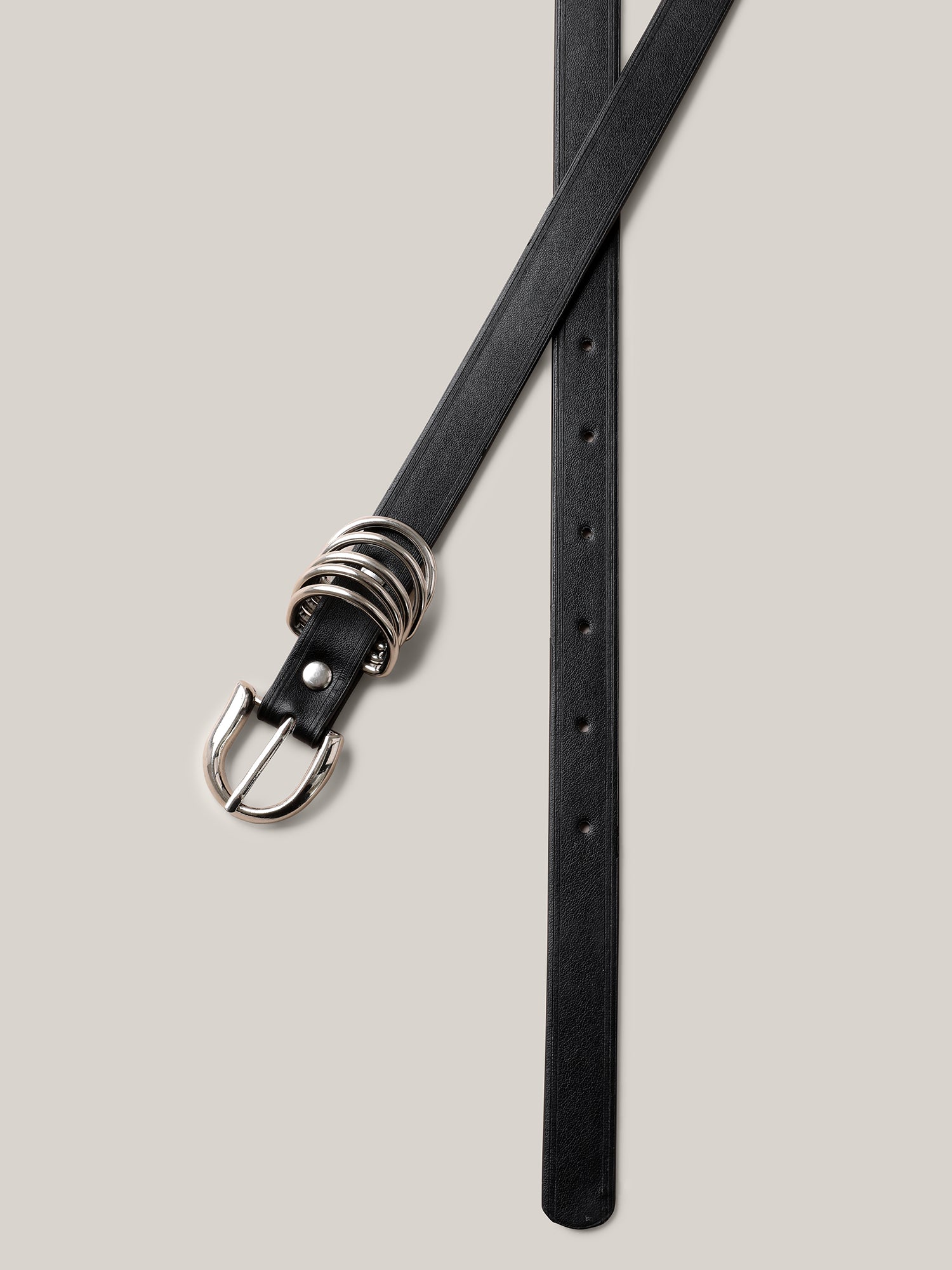 Silver Buckle Basic Belt