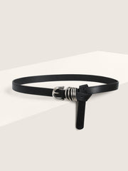 Silver Buckle Basic Belt