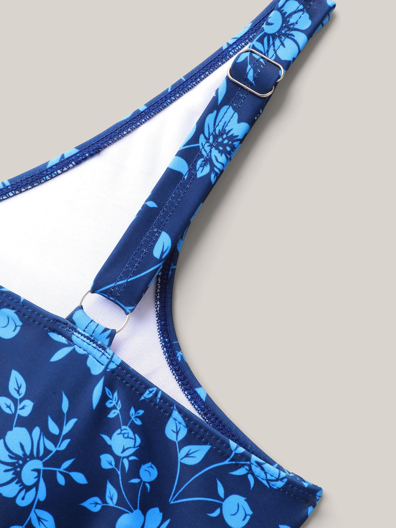 Floral Front-Knot One-Piece Swimsuit