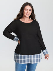 2-in-1 Checkered T-Shirt