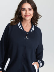 Supersoft Color Contrast Bomber Jacket