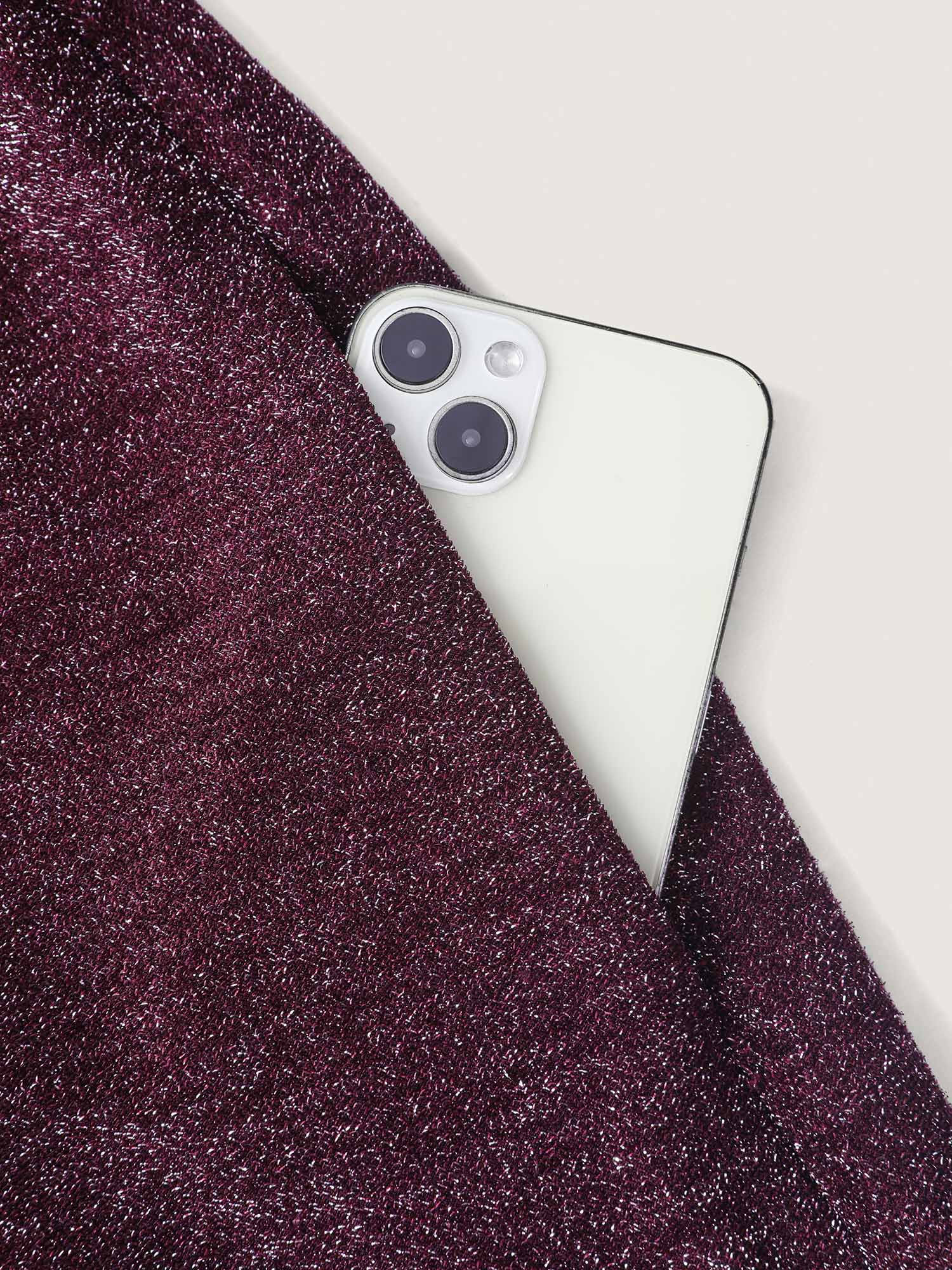 Shiny Silk Off-Shoulder Jumpsuit