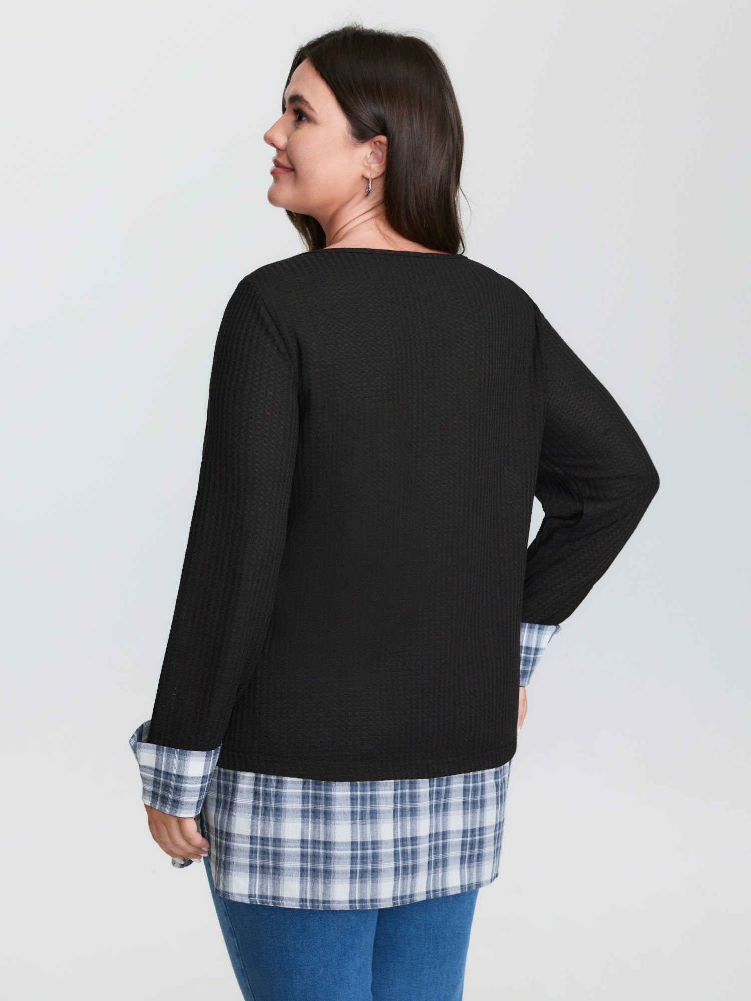 2-in-1 Checkered T-Shirt