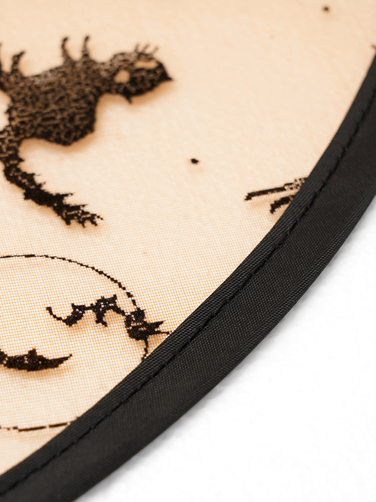 Halloween Cat Mesh Patchwork Hat