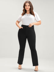 Bootcut Slightly Stretchy High Rise Black Wash Pocket Full Jeans