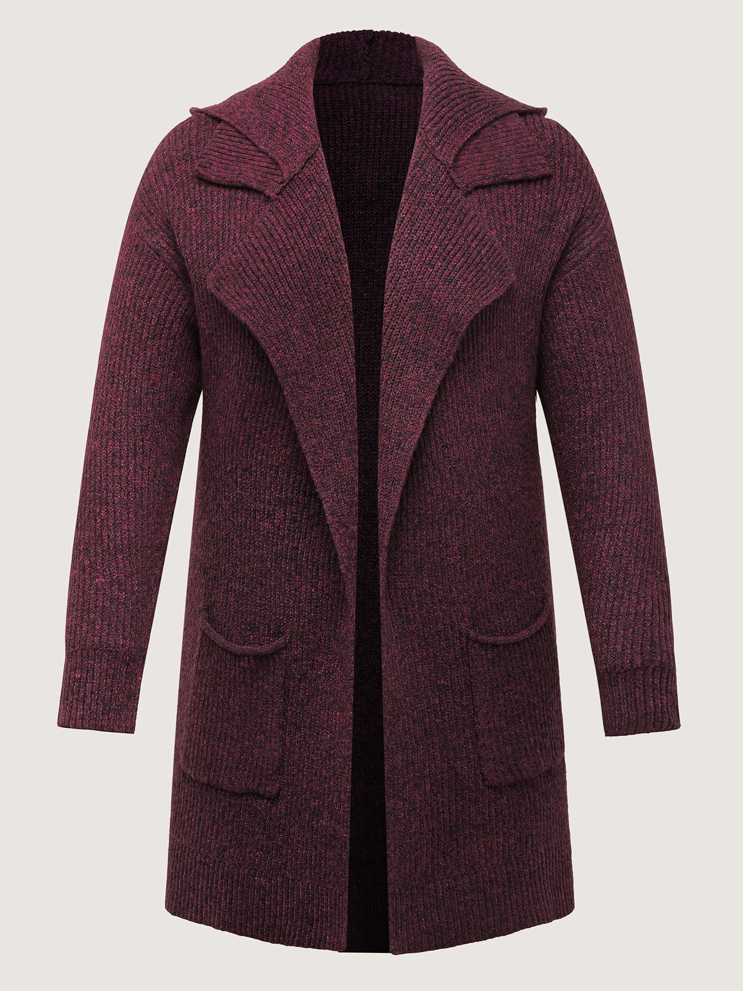 Heather Hooded Pockets Knit Cardigan