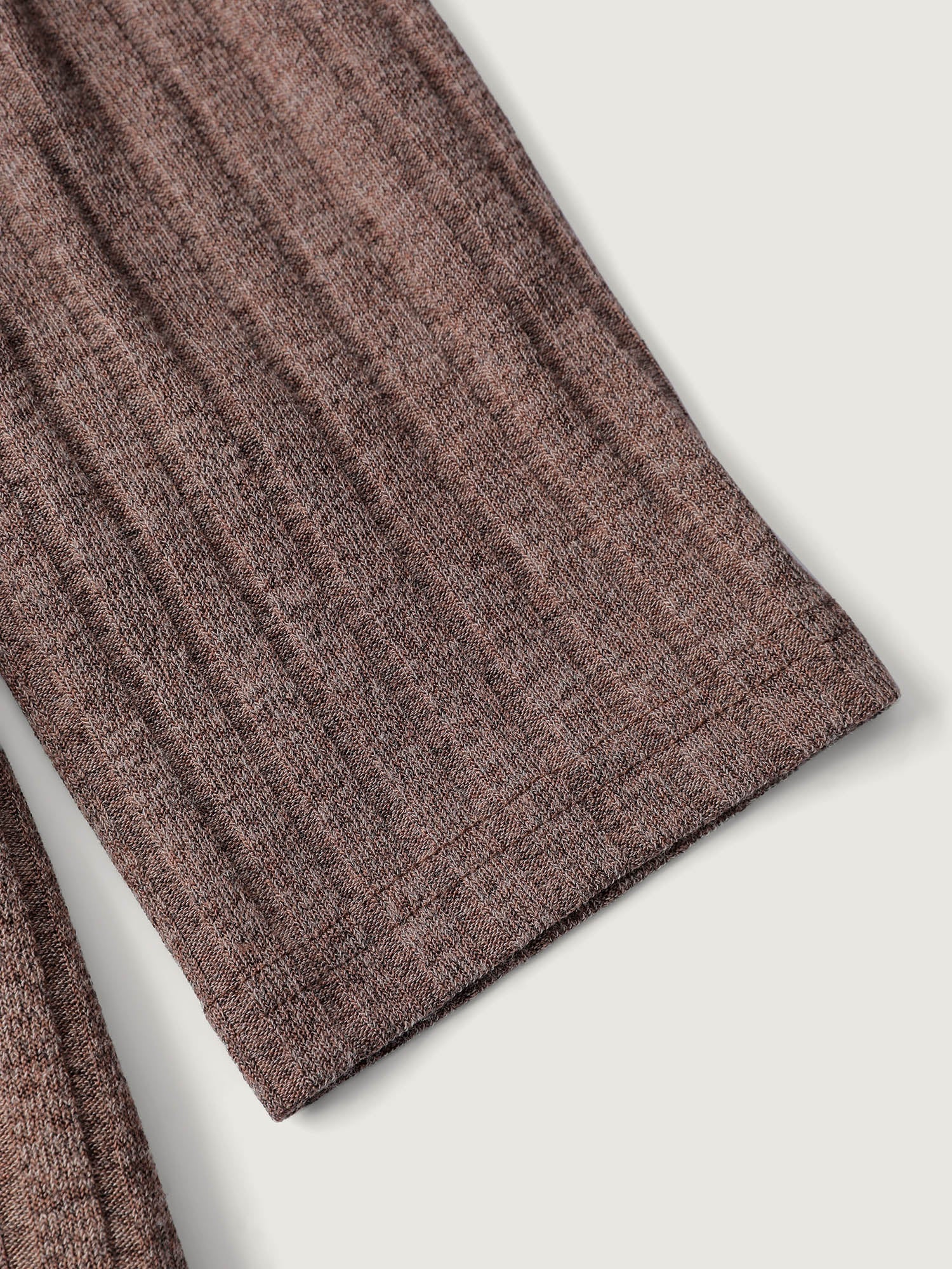 Heather Lace Ribbed Pockets Midi Dress