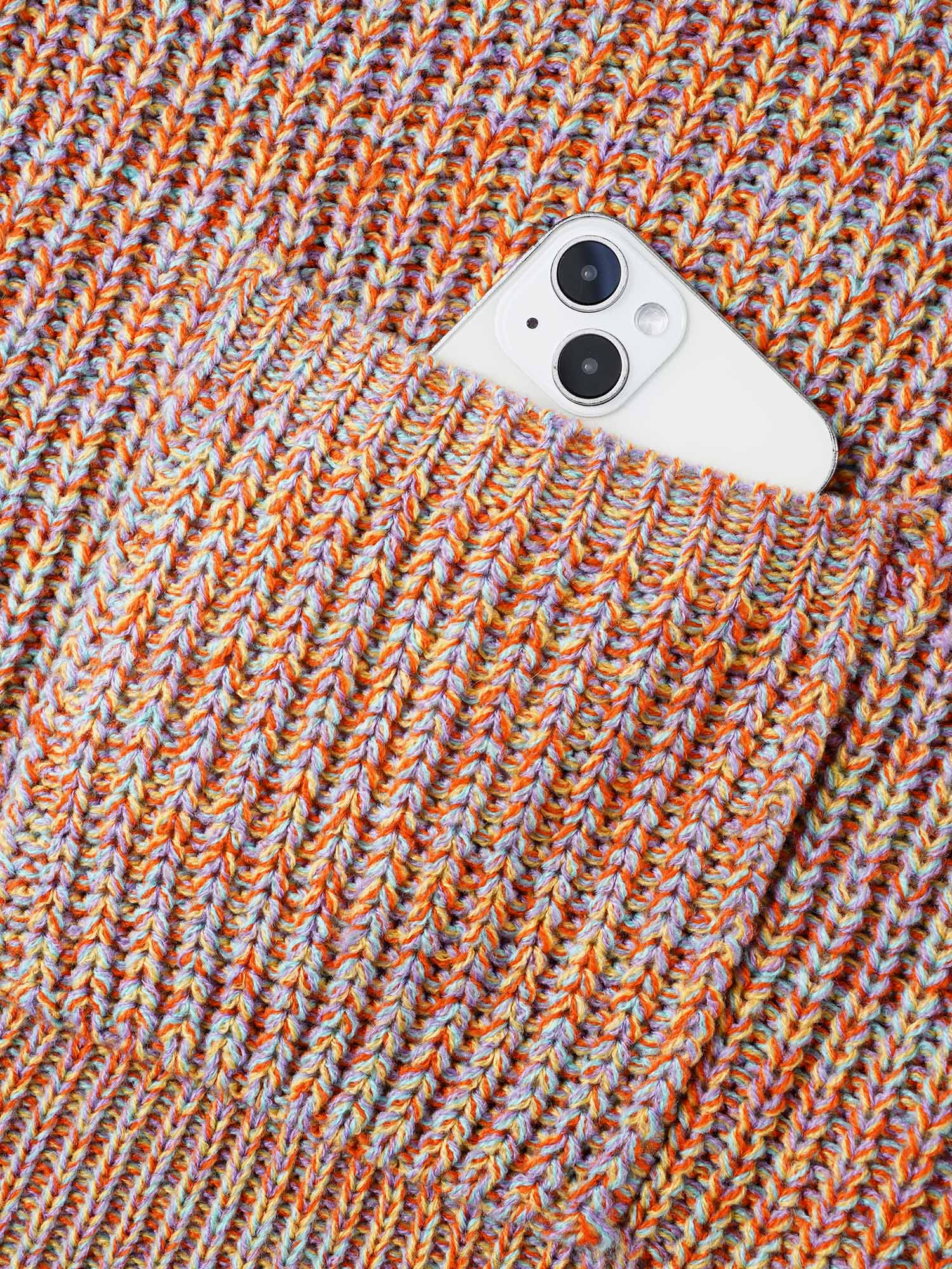 Heather Patch Pocket Drop Shoulder Cardigan