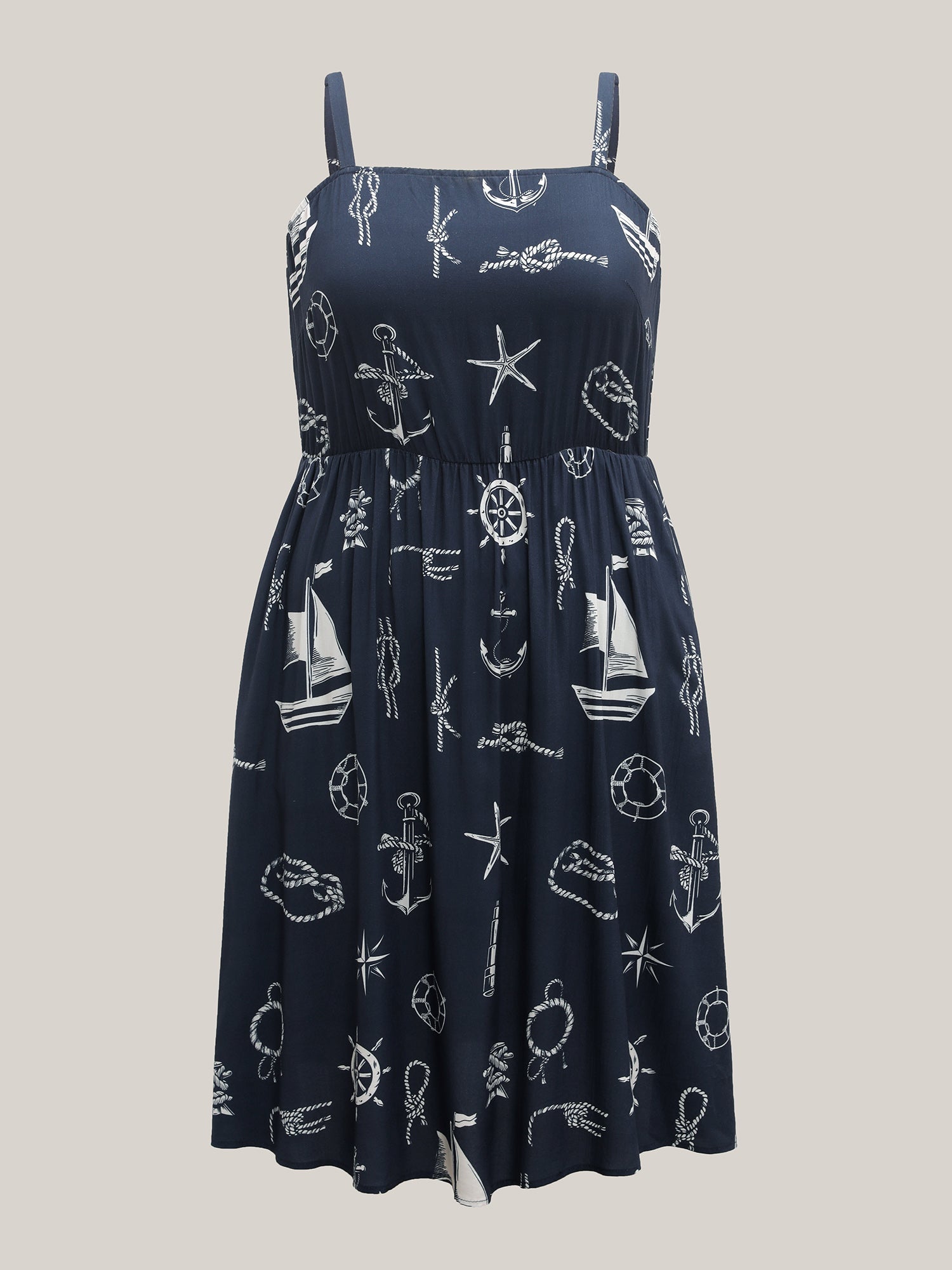 Sea Elements Adjustable Strap Midi Dress