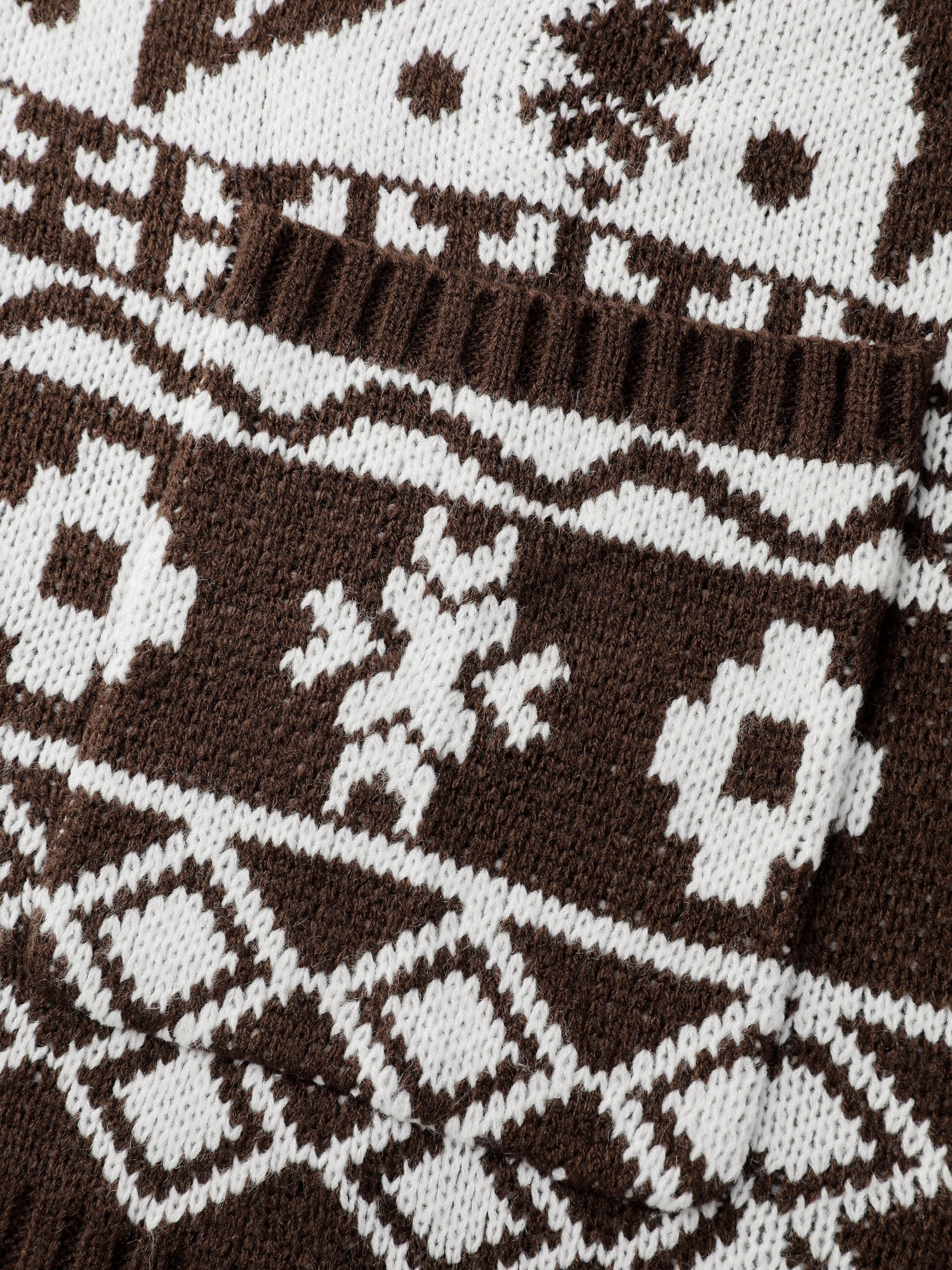 Floral Pattern Pockets Button Knit Cardigan