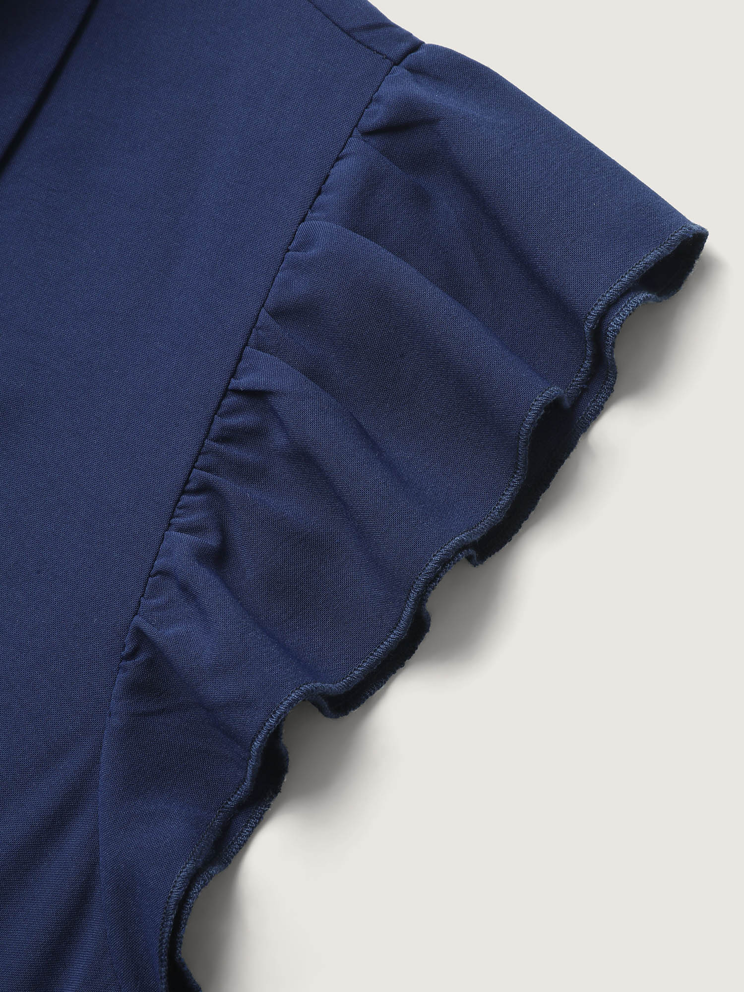 Flutter Sleeve Belted Shirt Dress