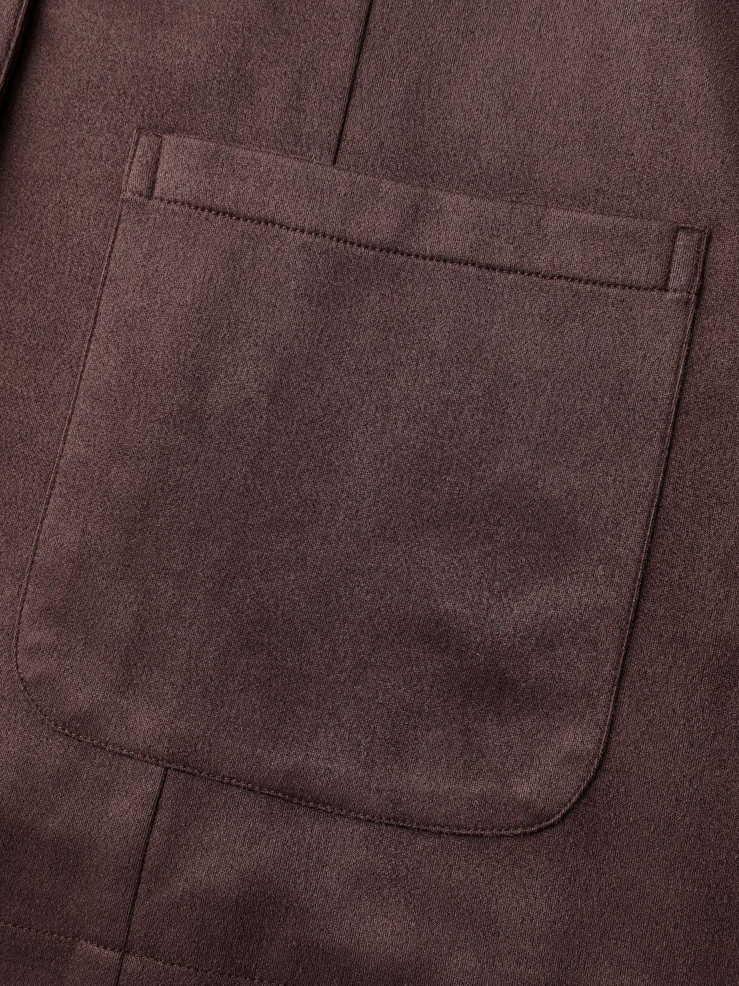 Suede Lined Button-Down Jacket