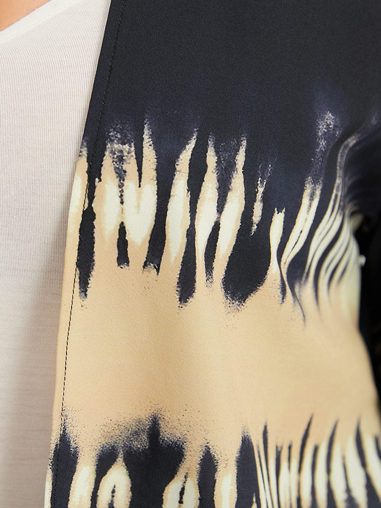 Halloween Tie Dye Print Open Front Kimono