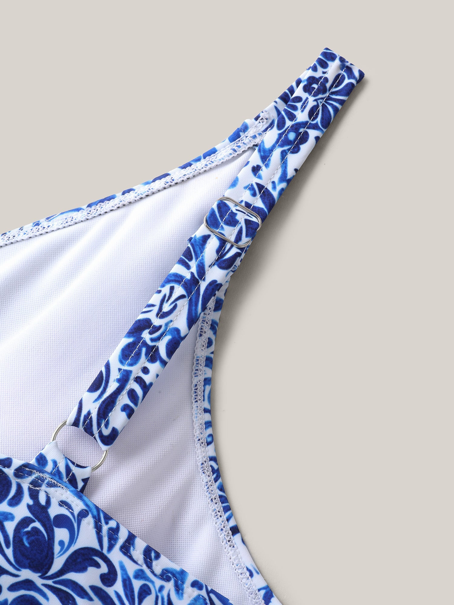 Boho Print Ruffled One-Piece Swimsuit