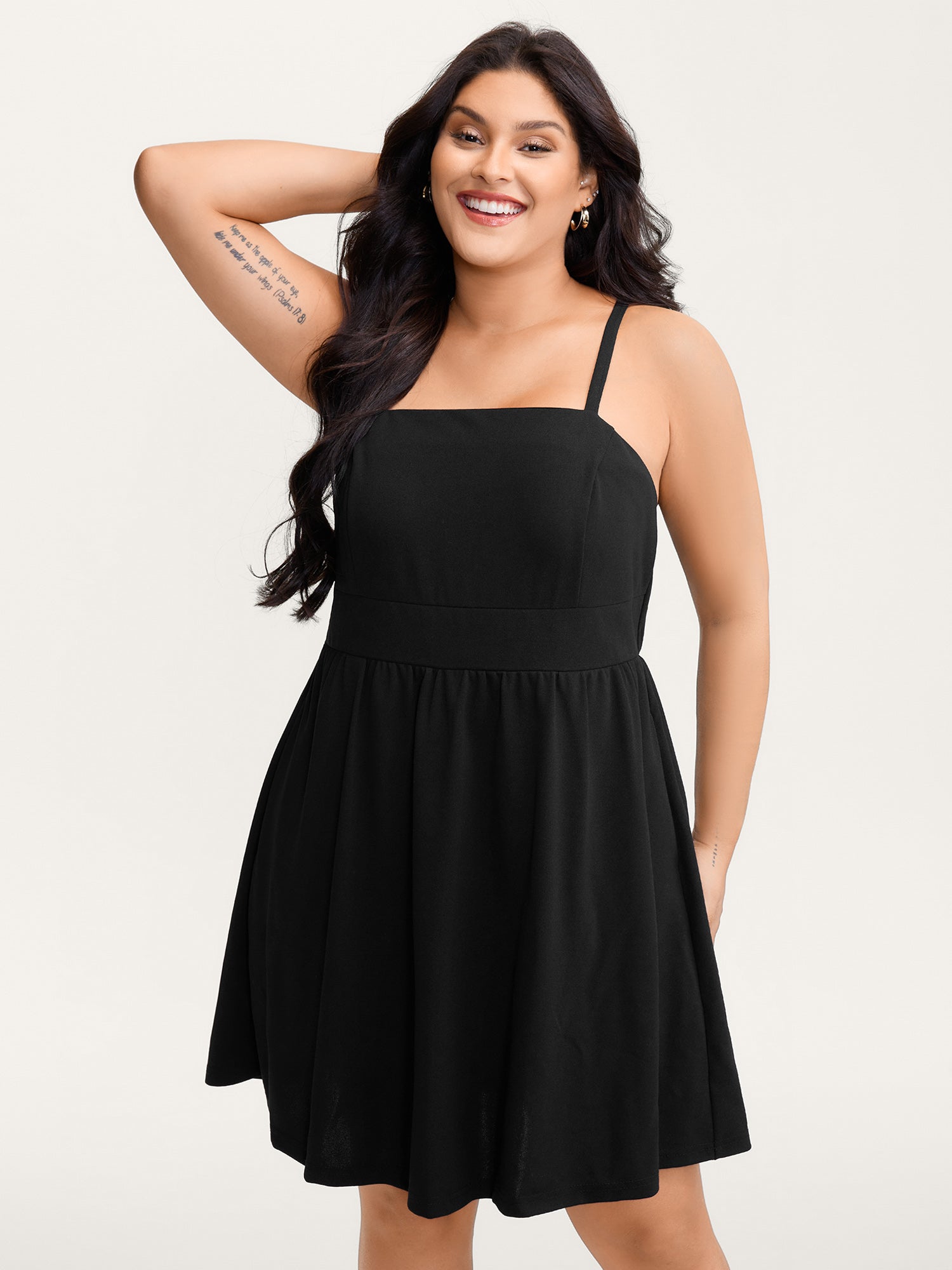 2-in-1 Adjustable Straps Mini Dress