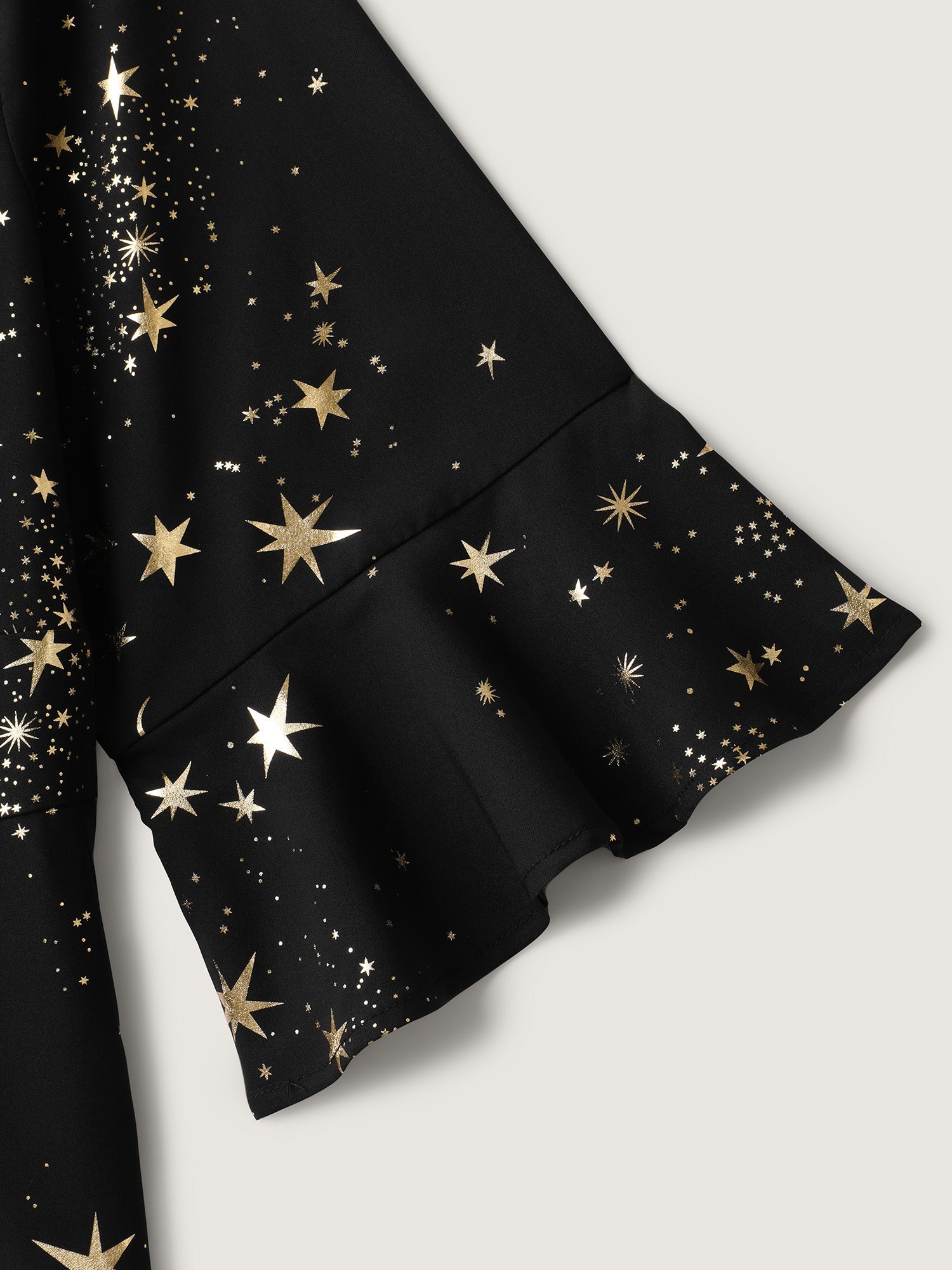 Shimmery Starry Neck Cut-Out Midi Dress