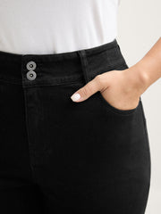 Stretchy Wide Waistband Skinny-Fit Jeans