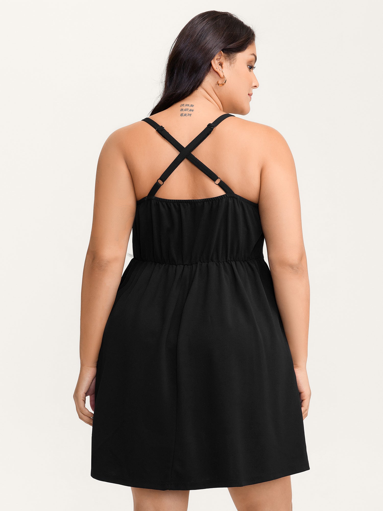 2-in-1 Adjustable Straps Mini Dress