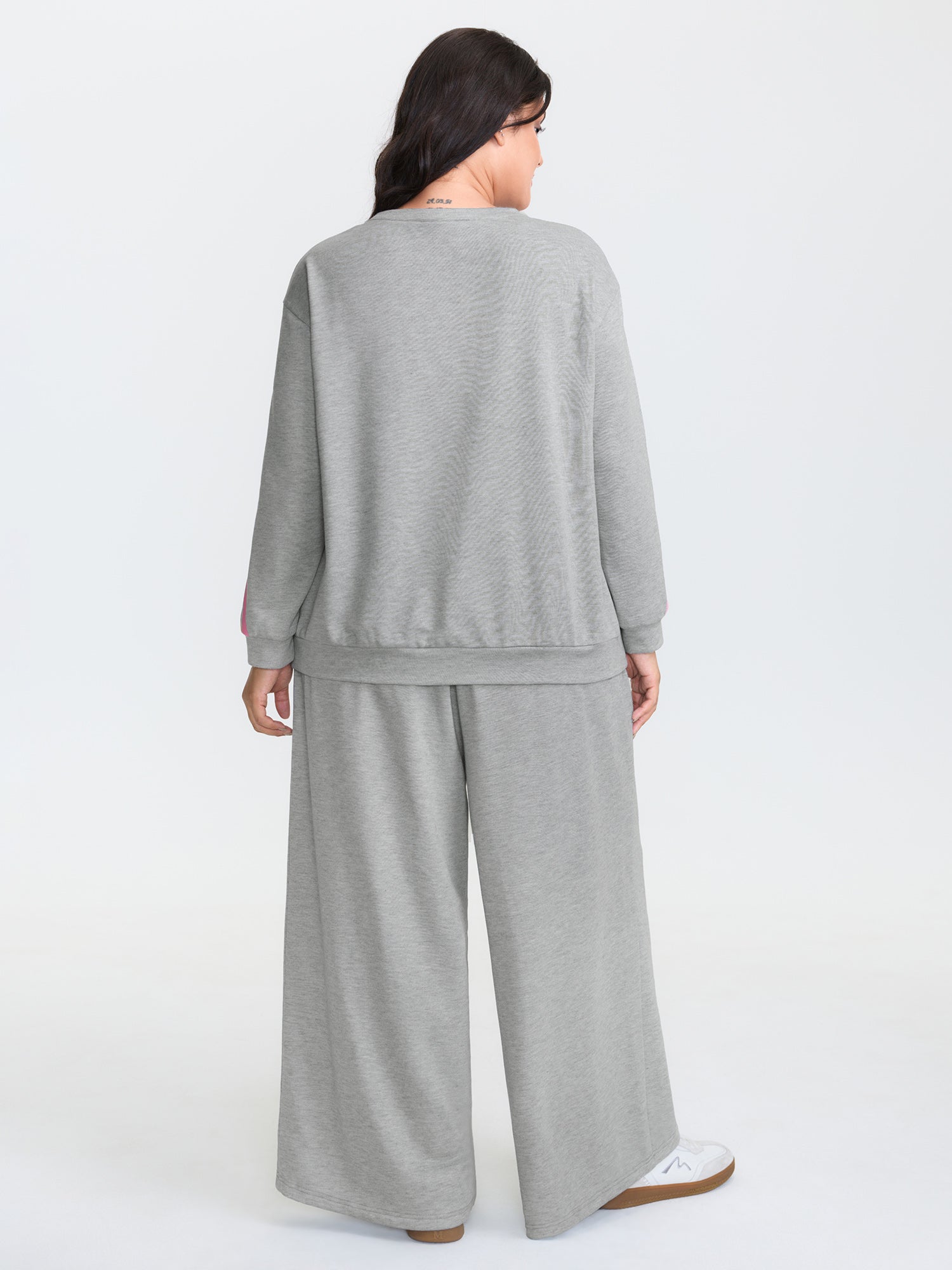 Soft Rainbow Print Round Neck Lounge Top