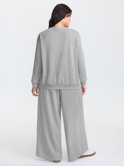 Soft Rainbow Print Round Neck Lounge Top