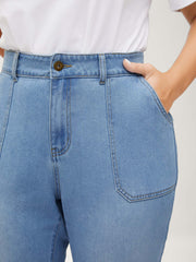 Classic Flared Hem Mid-Rise Jeans